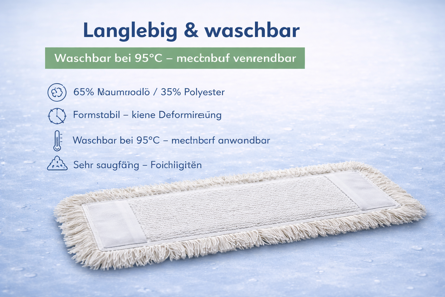 Wischmopp aus Baumwolle 40 cm