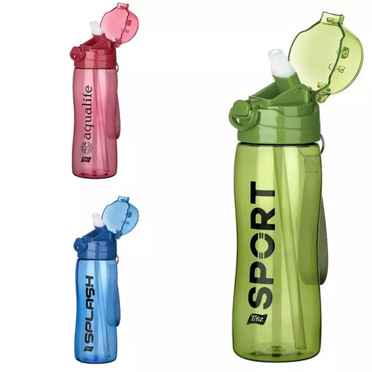 Trinkflasche 750 ml mit strohhalm